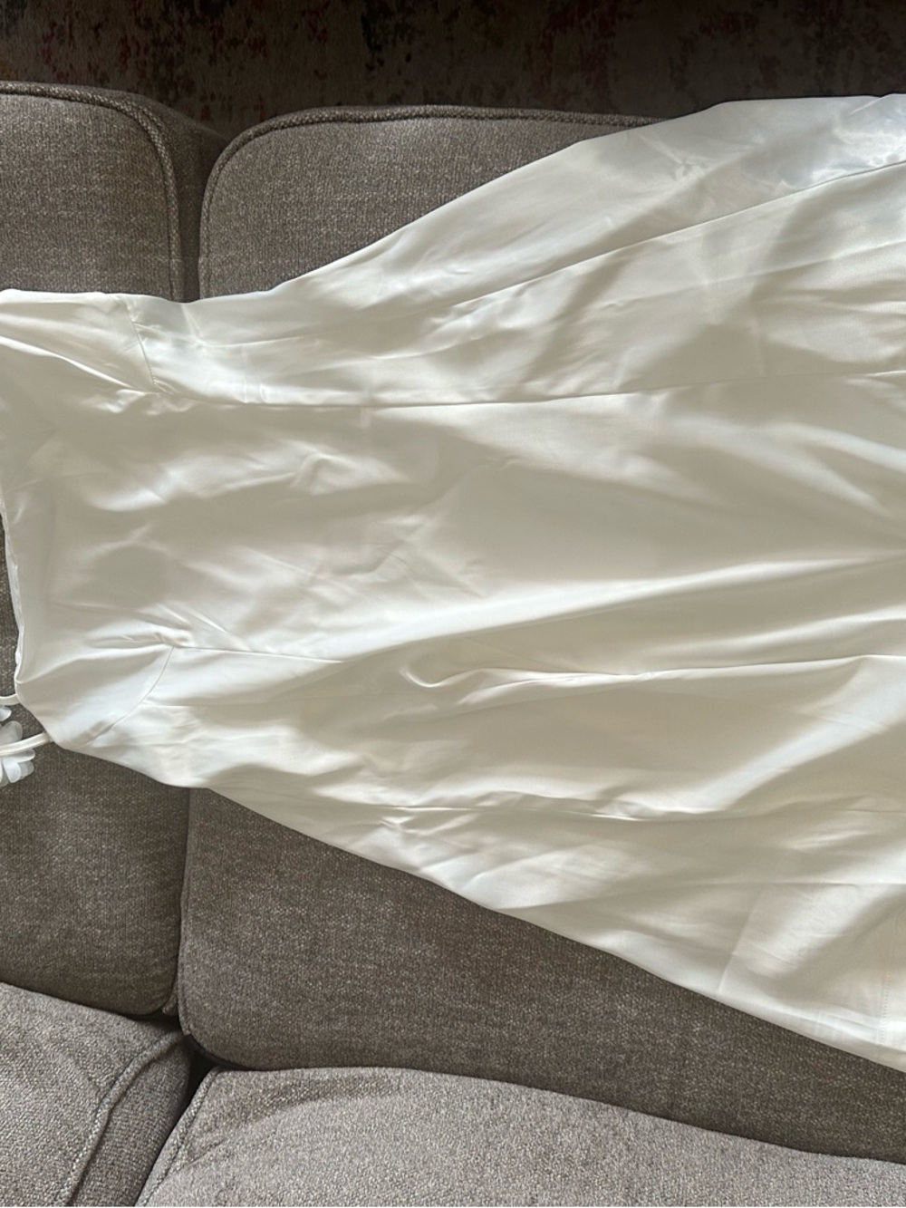 Altar'd State Ivory Satin Slip Dress